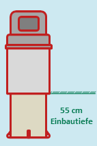 Smart Mini 200 - Einbautiefe Smart Mini 200 - Einbautiefe